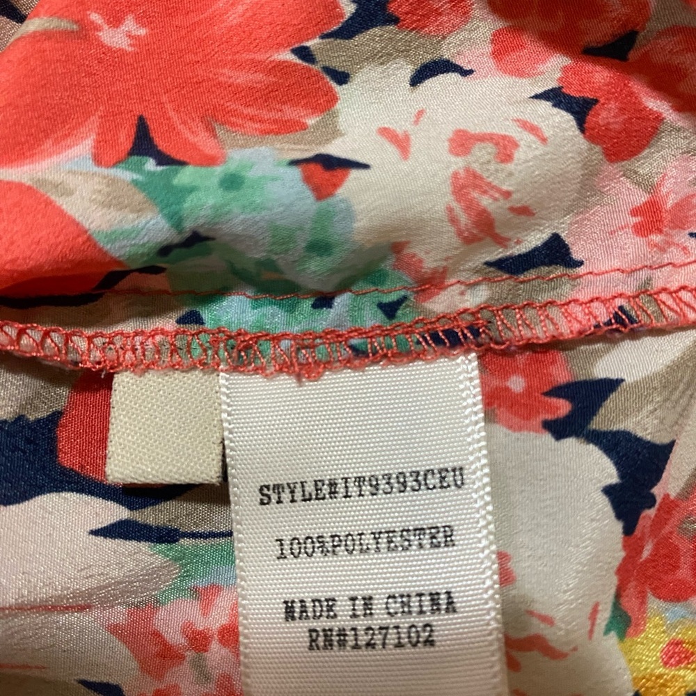 Anthropologie Maude Vibrant Floral Blouse - Pink, Yellow, Green - Picture 8 of 8